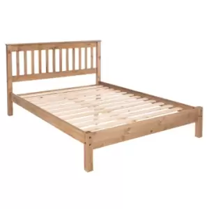 image of Corona 4'6" slatted low end bedstead