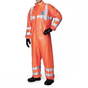 image of Tyvek DuPont 500HV Hi Visibility Coverall Large Oange