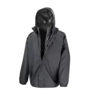 Image of Result Mens Core 3-in-1 Jacket With Quilted Bodywarmer Jacket (3XL) (Black)