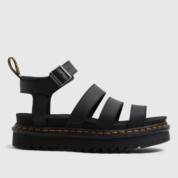 Image of Dr Martens Black Blaire Hydro Leather Strap Sandals Black Female 4 204032UK