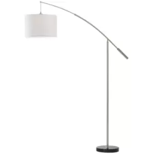 Netlighting Nadina 1 Light Floor Lamp Satin Nickel, E27