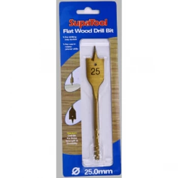 Image of SupaTool Titanium Coated Flat Wood Drill Bits 25mm