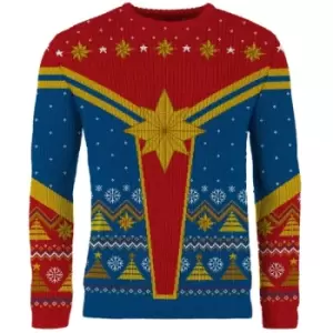 Image of Captain Marvel Christmas Jumper (Size L)