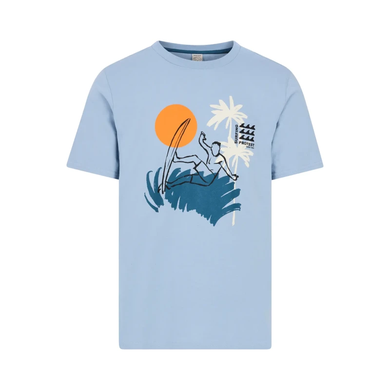 Image of Protest T-Shirt Protest Rodas Bleu Male M