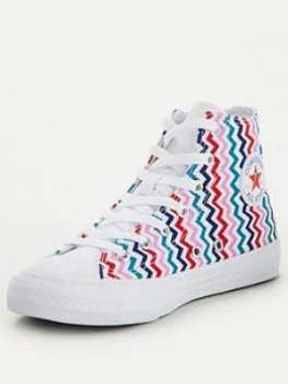 Converse Chuck Taylor All Star Hi Vltg Childrens Trainers - Red Blue