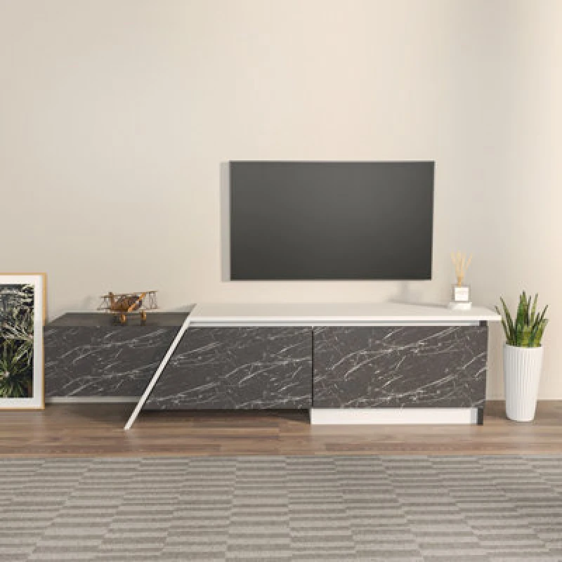Image of Decorotika Zonas TV Stand TV Unit for TVs up to 55" Light Grey