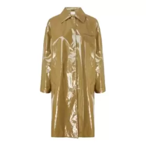 Image of Calvin Klein Jeans Coated Long Jacket - Green