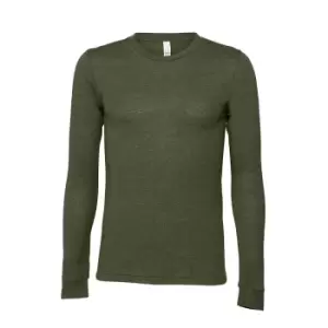 image of Bella + Canvas Adults Unisex Jersey Long Sleeve T-Shirt (M) (Military Green)