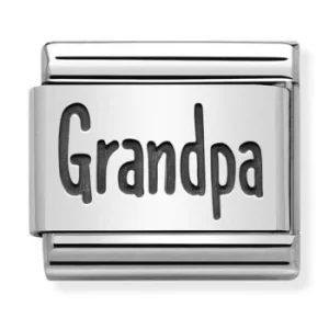 Image of Nomination CLASSIC Silvershine Plates Oxidised Grandpa Charm 330102/45