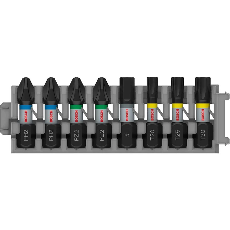 Image of Bosch PRO 8 Piece Impact Phillips / Pozi / Hex / Torx Screwdriver Bit Set 2608521U62