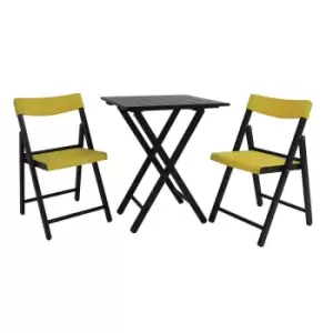 image of Other Tramontina Dark and Yellow 3 Piece Bistro Set