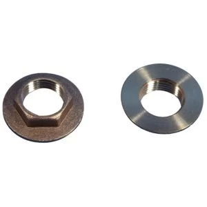 Image of Plumbsure Brass Flanged Backnut Thread12 Pack of 2