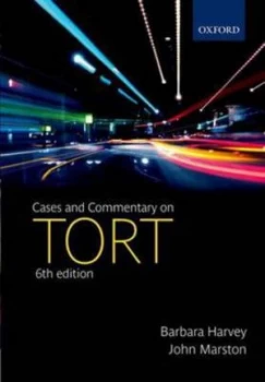 Image of Cases and Commentary on Tort by Barbara Harvey Book