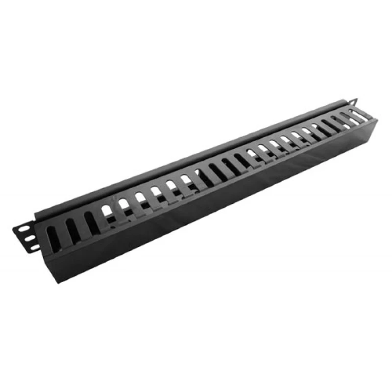 Image of Cablenet 1u Cable Dump Panel Plastic with Pass Through Black