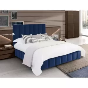 Image of Nora Bed Double Plush Velvet Blue