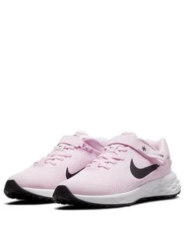 image of Nike Revolution 6 Flyease - Pink/Black, Size 4