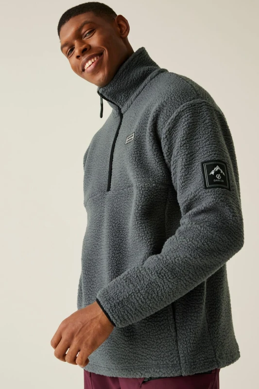 Image of Dare 2b Dare 2b Men Twin Tip Half-Zip Relaxed Insulating Active Fleece in Mid Grey Size: 3X-Large Mid Grey XXXL Male 5063516188612