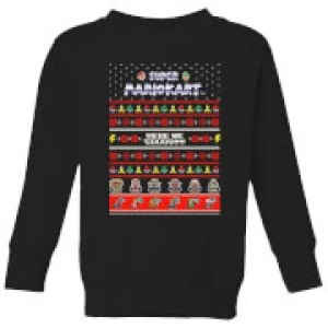 Image of Nintendo Mario Kart Here We Go Kid's Christmas Sweatshirt - Black - 11-12 Years
