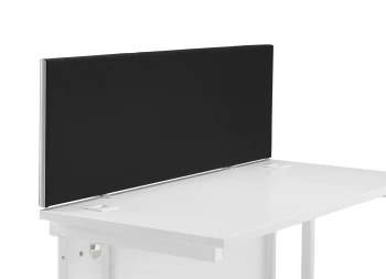 Image of 1200 Straight Upholstered Desktop Screen - Black