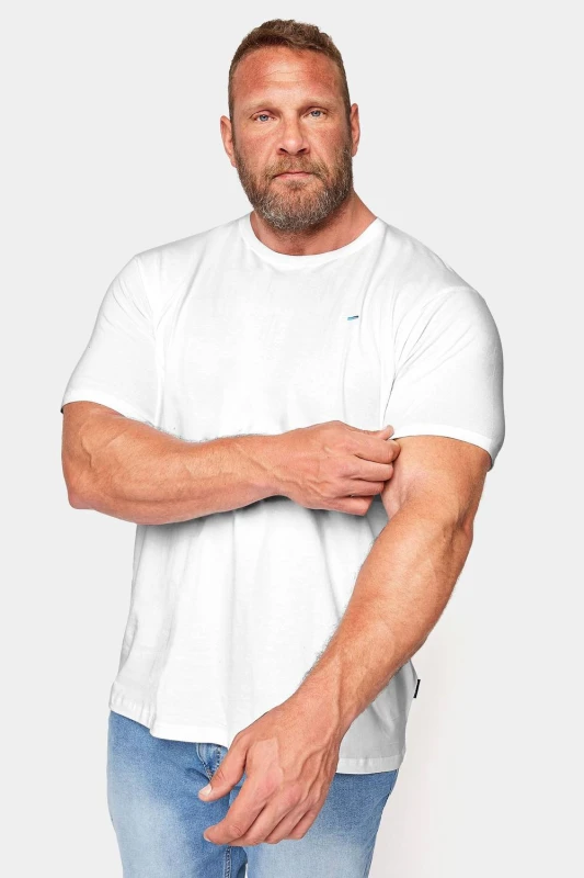 Image of BadRhino BadRhino Men 5 Pack Core T-Shirts in White Size: 4X-Large White 4XL Male 5063111740598