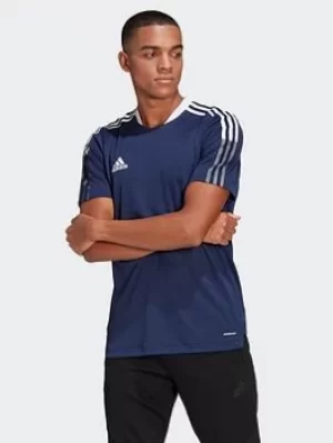 Image of adidas Tiro 21 Training Jersey, Navy Size M Men