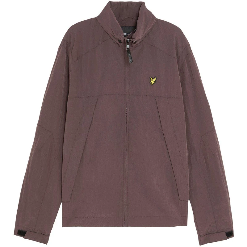 Image of Lyle and Scott Mens Fold Hood Weather-Resistant Barn Jacket Espresso male 2XL
