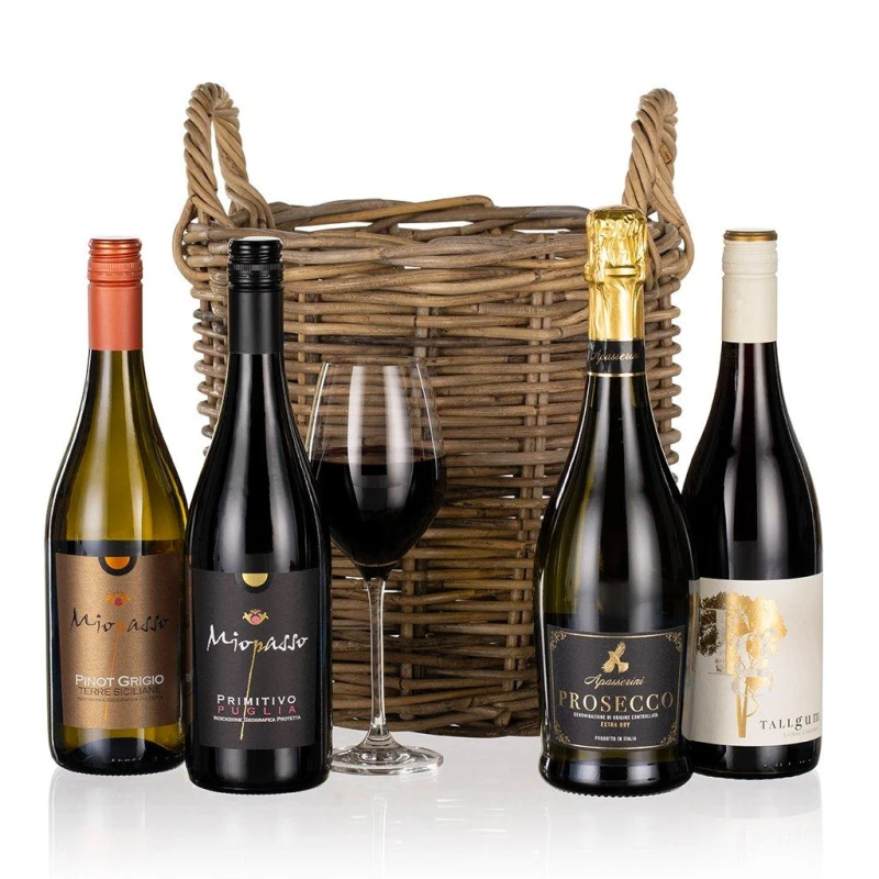 Image of Virginia Hayward Virgina Hayward Four Wines in Wicker Multi unisex Medium