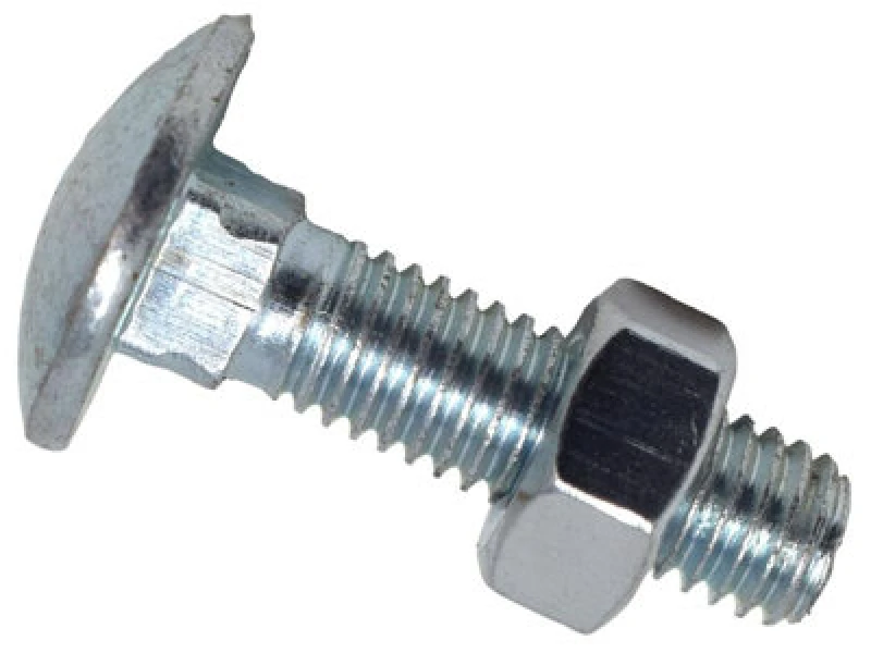 Image of Metalmate Memcsx0830 Cup Square Hex Bolt & Nut Zp M8 X 30mm Box 50 Memcsx0830