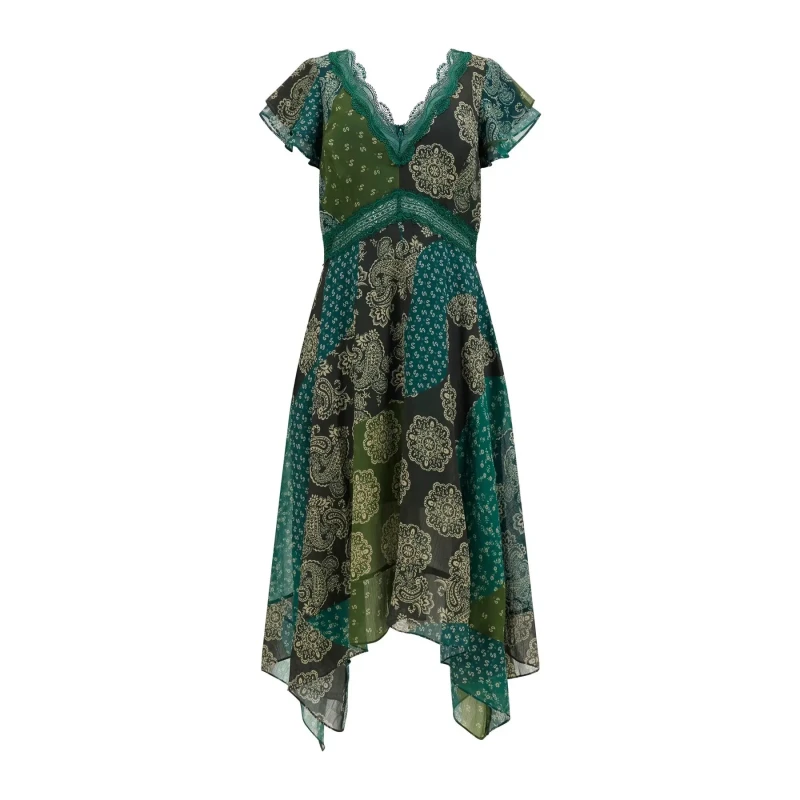 Image of Guess Womens dress Guess Tania Midi Vert Female XS