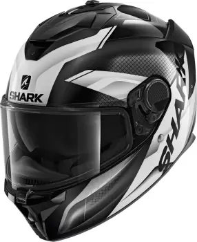 Image of Shark Spartan GT Elgen Helmet, black-white, Size 2XL, black-white, Size 2XL