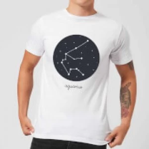 Image of Aquarius Mens T-Shirt - White - 3XL