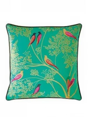 image of Sara Miller Green Birds Cushion