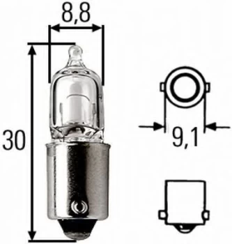 image of Bulb 12V 5W Hal 8GH002473-151 by Hella - 10 Units 82477