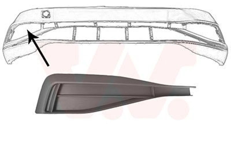Image of VAN WEZEL Bumper grill VAN WEZEL 5749594