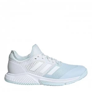 image of adidas Court Team Bounce Womens Bounce Shoes - Sky/Tint