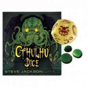 Image of Cthulhu Dice Bone With Red Ink