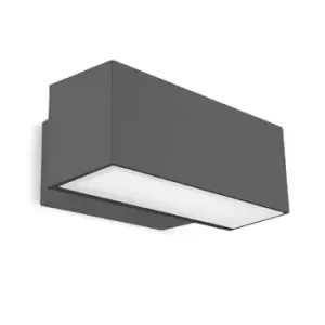 Image of Afrodita LED Outdoor Large Wall Light Grey IP65