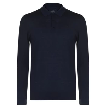 image of Howick Merino Polo Shirt - Navy