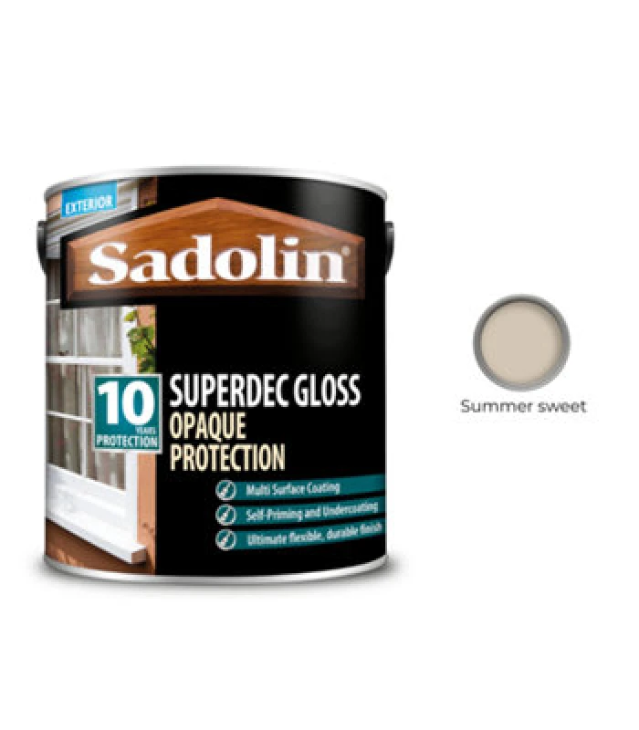 Image of Sadolin Superdec Satin Opaque Wood Protection - Summer Sweet - 5L