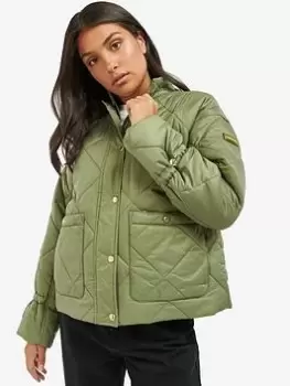 Image of Barbour International Falkenberg Quilt Jacket - Greem, Green, Size 14, Women