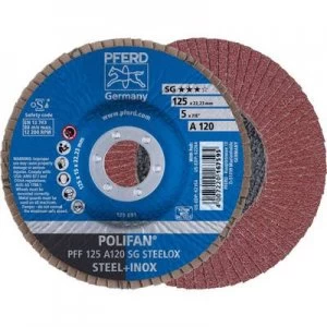 image of PFERD 67612125 POLIFAN-serrated washer PFF 125 A120SG STEELOX Diameter 125mm 10 pc(s)