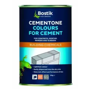 image of Bostik Cement Dye Concrete Powder Render Mortar Pigment Pointing 1kg Buff - Buff