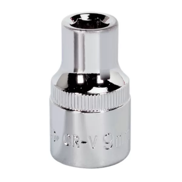Image of Genuine SEALEY SP1209 WallDrive® Socket 9mm 1/2Sq Drive Fully Polished