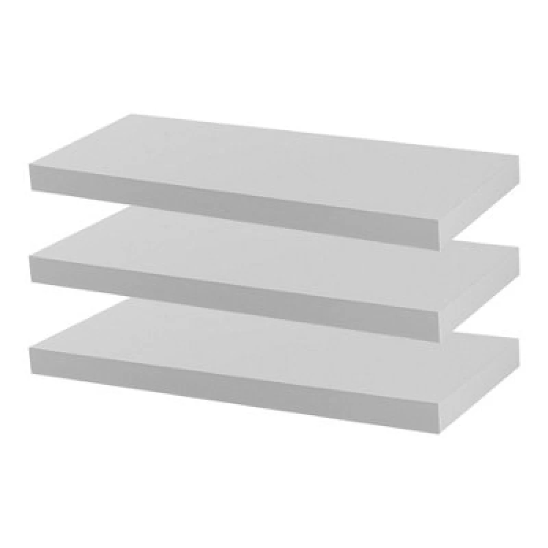 Image of Harbour Housewares 60Cm Floating Wall Shelves- White - Photo Gallery Bookshelf Wall Shelves For Storage & Display - Set Of 3