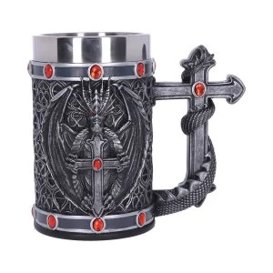 Image of Silver Dragon Obsidian Tankard