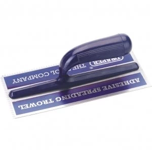 Image of Draper Adhesive Spreading Trowel 10 4" 1/2"