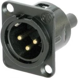 Image of XLR connector Sleeve plug straight pins Number of pins 3 Black Neutrik NC3MD S B 1