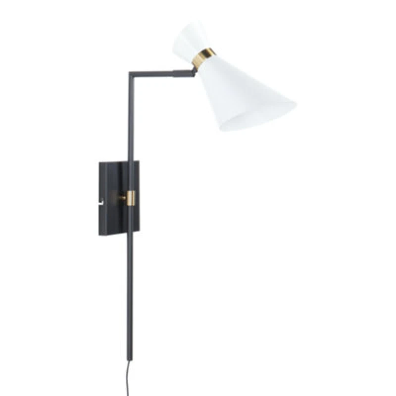 Image of Beliani Wall Lamp Melawi Adjustable Metal White