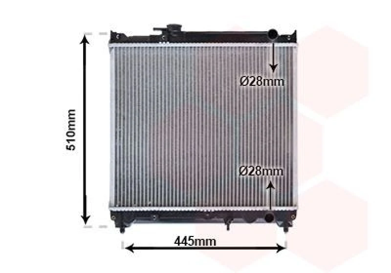 Image of VAN WEZEL Engine radiator VAN WEZEL 52002033
