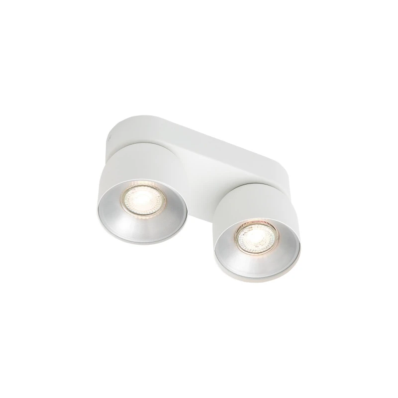 Image of Nordlux Pitcher Indoor Spot Light White Metal GU10 Gold Inner - Mains Powered, IP20 White Unisex